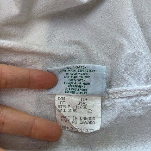 Vintage Papery White Cotton Hooded Shacket - Picture 13 of 14